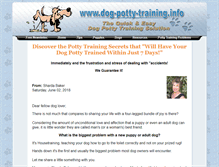 Tablet Screenshot of dog-potty-training.info